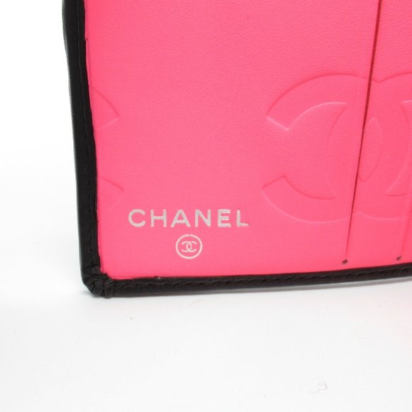 CHANEL Cambon Wallet Bi-fold Black White Leather - Picture 8 of 11